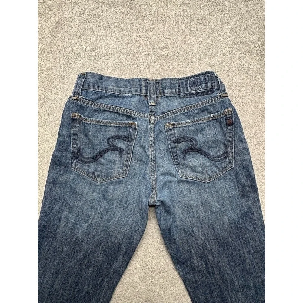 Rock & Republic‎ Straight Jeans Mens Blue Measured 29x31 Denim Embroidered